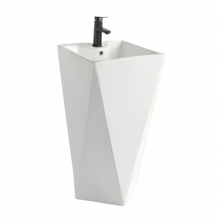 Lavabo de pedestal Bracciano: diseño geométrico vanguardista en cerámica de alta resistencia. Cocción a 1980 °C, fácil mantenimiento y calidad certificada.
SKU: 209