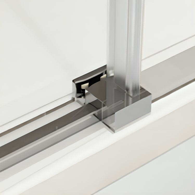 Puerta de tina corrediza Viena con vidrio templado de 8 mm y sistema de rodillos silenciosos. Disponible en acabados cromo y negro mate.
SKU: BP0322P2