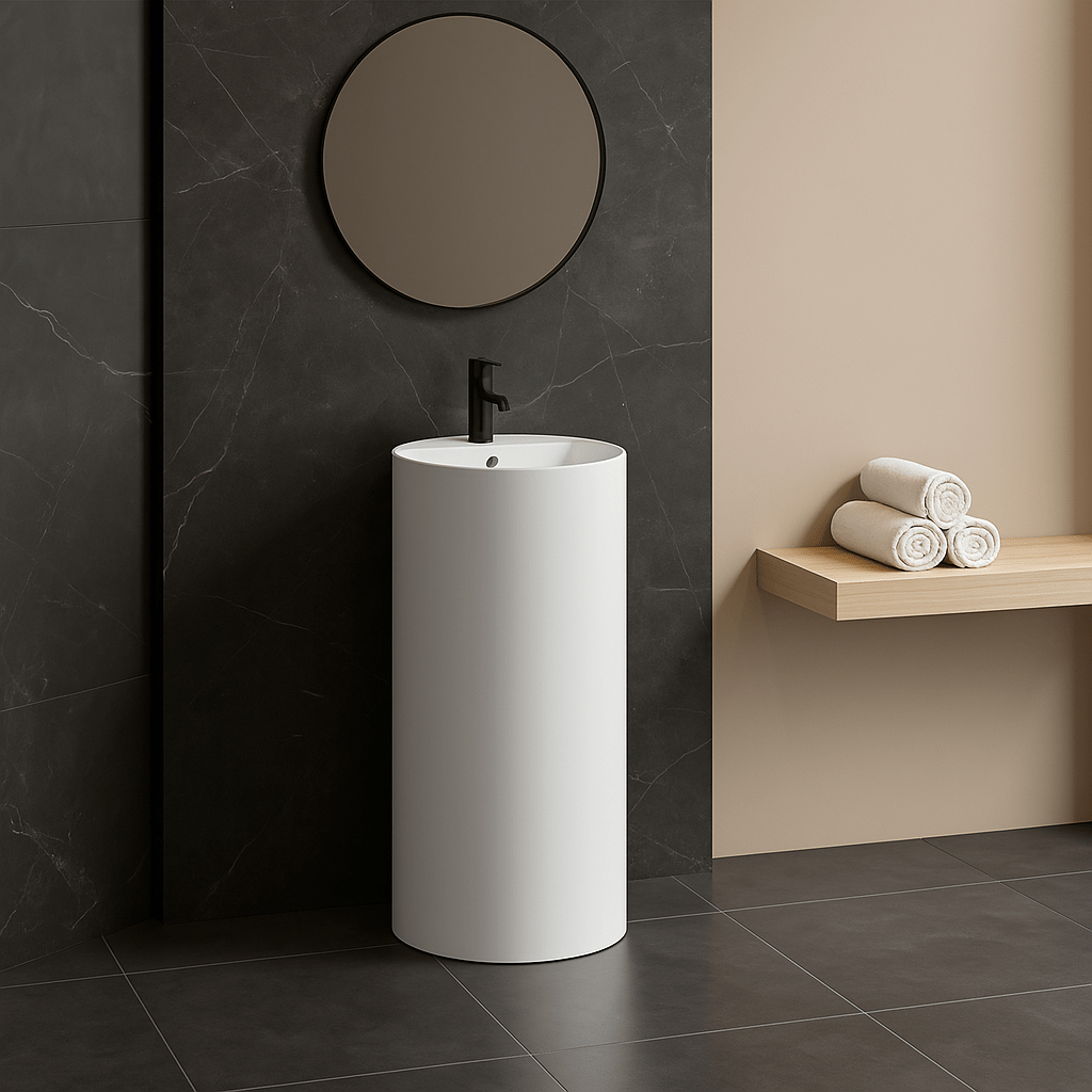 Refina tu baño con el Lavabo de Pedestal Bolsena. Diseño de lujo en cerámica premium, resistente a manchas y de fácil mantenimiento. Certificado internacionalmente.

SKU: 307A