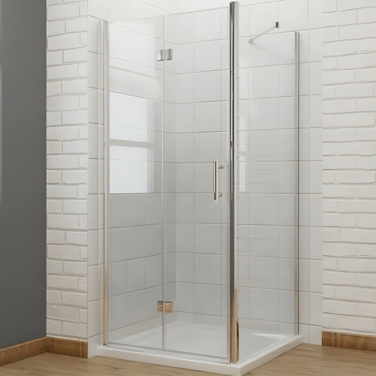 Puerta de ducha plegable Bruselas con vidrio templado de 6 mm. Diseño moderno, cierre magnético y acabados premium en cromo y negro mate.

SKU: AZ11P2