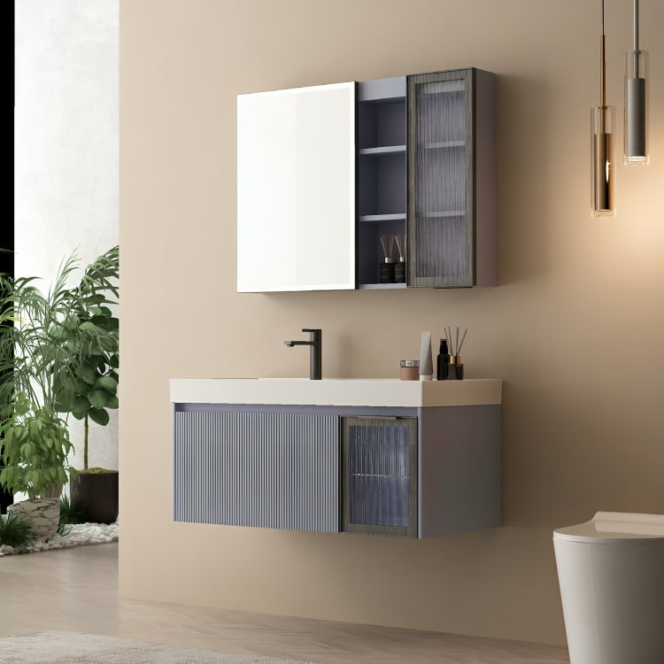 Mueble de baño Cézanne con lavabo cerámico, luz LED y cajón de cierre suave. Color lila, materiales premium y diseño contemporáneo con certificaciones internacionales.

SKU: WS810860-100